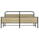 Metal Bed Frame without Mattress Sonoma Oak 200x200 cm 3318698