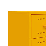 ZNTS Bedside Cabinet Mustard Yellow 36x39x60.5 cm Steel 846464