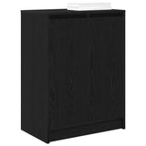Shoe Cabinet Black Oak 57x34x76 cm Engineered Wood 861869