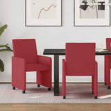 Dining Chairs with Wheels 2 pcs Wine red 57 x 66 x 94 cm 42017820