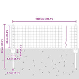 Welded Wire Fence 10 x 0.4 m PVC-Coated Steel Green 3335964