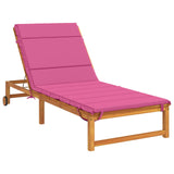 Sunlounger Cushion GEMERT 100% Polyester Pink 200 x 70 x 3 cm 948553