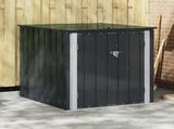 Garden Storage Box Black 101.5 x 107 x 100 cm Steel 42011281