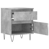 Bedside Cabinets 2 pcs Concrete Grey 40x35x50 cm Engineered Wood 830677