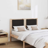 Upholstered Headboard Brown 120 cm Solid Pine Wood 879076
