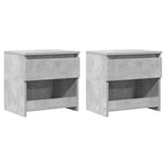 Bedside Cabinets 2 pcs Concrete Grey 40x30x39 cm Engineered Wood 803452