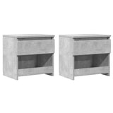 Bedside Cabinets 2 pcs Concrete Grey 40x30x39 cm Engineered Wood 803452