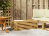 Outdoor Stool Bench White 79 x 43 x 37 cm Solid Acacia Wood 901685