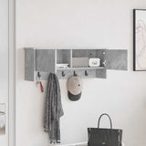 Wall-Mounted Coat Rack with Shelf Concrete Grey 80 x 20 x 30 cm 874342