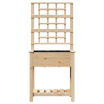 Garden Planter with Shelf Beige 71 x 38 x 152 cm Solid fir wood 42006570