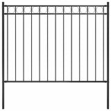 Garden Fence ASSEN Steel 1.7x1.2 m Black 146314