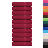 Hand Towels "FROGN" 10 pcs Bordeaux 50x100 cm 360 gsm 136736