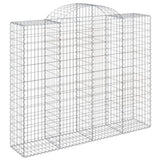 Arched Gabion Baskets 9 pcs 200x50x160/180 cm Galvanised Iron 3146390