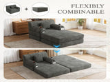 Cord compression ottoman made of soft, skin-friendly cord fabric,With 2 high-density foam blocks for W3779P501273