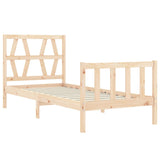 Bed Frame without Mattress Single Solid Wood Pine 3192456