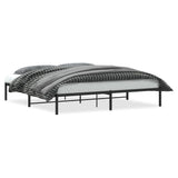 Metal Bed Frame without Mattress Black 200x200cm 373662