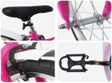 Kids Bike 18 Inches for 5-7 Years Old Pink White 42009236