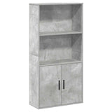 Bookcase Concrete Grey 60x24x120 cm Engineered Wood 860421
