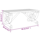Garden Coffee Table 90x50x40 cm Solid Wood Fir 365108