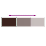 Patio Retractable Side Awning 140x600 cm Brown 313374