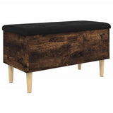 Storage Bench Smoked Oak 82x42x46 cm Engineered Wood 835079
