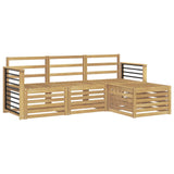 Outdoor Sofa Set 4 pcs White Solid Acacia Wood 3391644