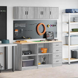 Garage Cabinets 6 pcs Grey Sonoma Engineered Wood 3328355