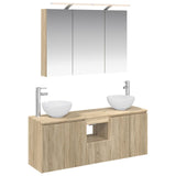 Bathroom Cabinet Set 4 pcs Sonoma Oak 100 x 14.5 x 70 cm 3406337