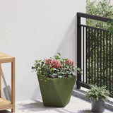 Planter 2 pcs Olive Green 30 x 30 x 30 cm Steel 883815