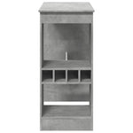 ZNTS Bar Table with Racks Concrete Grey 90x47.5x103.5 cm Engineered Wood 854340