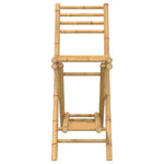 Outdoor Bar Stools with Footrests 2 pcs Foldable Bamboo 4108228