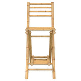 Outdoor Bar Stools with Footrests 2 pcs Foldable Bamboo 4108228