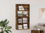 Magazine Rack 2 pcs Smoked Oak 60 x 12 x 70 cm Engineered Wood 890833
