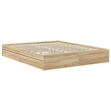 Storage Bed with Drawer Sonoma Oak 160 x 200 cm Engineered Wood 3412257