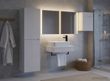 Bathroom Furniture Set 5 pcs White Engineered Wood and Glass 3407279