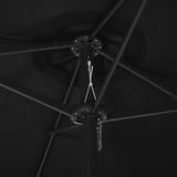 Garden Parasol with Aluminium Pole 460x270 cm Black 47302