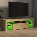 TV Cabinet with LED Lights Sonoma Oak 140x36.5x40 cm 804367