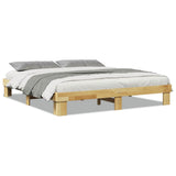 Bed Frame without Mattress 180x200 cm Solid Wood Oak 851954