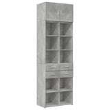 Storage Cabinet Concrete Grey 70x42.5x225 cm Engineered Wood 3281339