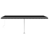 ZNTS Manual Retractable Awning with LED 600x300 cm Anthracite 3069604