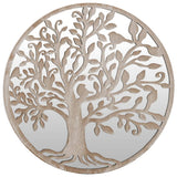 Garden Mirror Sand 40x2.5 cm Iron Round for Outdoor Use 318369