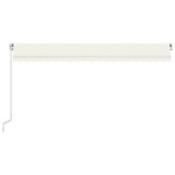 Manual Retractable Awning with LED 500x350 cm Cream 3069022