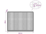Gabion with 3.5 mm Wire and 5x2.5 cm Mesh 200x50x200 cm 3461902