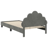 Children's Bed Frame with Headboard Dark Grey 90 x 200 cm 42011163
