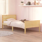 Bed Frame without Mattress Solid Wood Pine 90x200 cm 322174