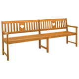 Outdoor Bench Natural 220 x 55.5 x 90 cm Solid Acacia Wood 42028092
