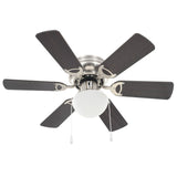 ZNTS Ornate Ceiling Fan with Light 82 cm Dark Brown 50537