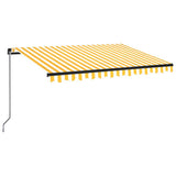 Manual Retractable Awning 350x250 cm Yellow and White 3069078