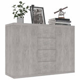 800688 Sideboard Concrete Grey 88x30x65 cm Engineered Wood