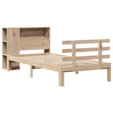 Bookcase Bed without Mattress 75x190 cm Small Single Solid Wood Pine 3322729